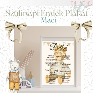 Szülinapi Emlék Plakát - Boy (A3) - otthon & életmód - babaszoba, gyerekszoba - babaszoba kép - Meska.hu