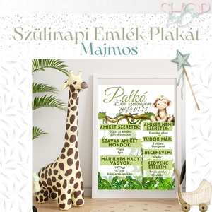 Szülinapi Emlék Plakát - Fiús (A3) - otthon & életmód - babaszoba, gyerekszoba - babaszoba kép - Meska.hu