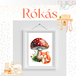 Rókás poszter (3 darabos) - otthon & életmód - babaszoba, gyerekszoba - babaszoba kép - Meska.hu