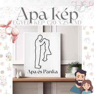 Apa kép - Egyedi lányos kép (20x25 cm) - otthon & életmód - babaszoba, gyerekszoba - babaszoba kép - Meska.hu