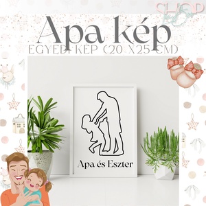 Apa kép - Egyedi lányos kép (20x25 cm) - otthon & életmód - babaszoba, gyerekszoba - babaszoba kép - Meska.hu