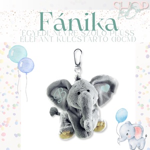 Fánika - Prémium emlékőr plüss elefánt kulcstartó (10 cm), Játék & Sport, Plüssállat & Játékfigura, Elefánt, Mindenmás, MESKA