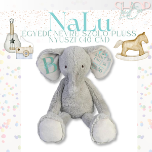 NaLu - Emlékőr plüss elefánt (40 cm) - játék & sport - plüssállat & játékfigura - elefánt - Meska.hu