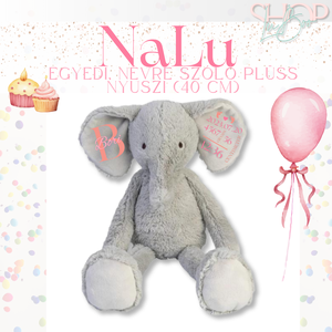 NaLu - Emlékőr plüss elefánt (40 cm) - játék & sport - plüssállat & játékfigura - elefánt - Meska.hu