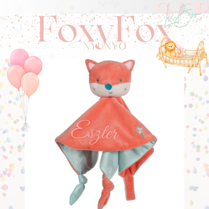 FoxyFox névre szóló nyúnyó (25 cm), Otthon & Életmód, Babaszoba, gyerekszoba, Babatakaró, gyerek pléd, Mindenmás, MESKA