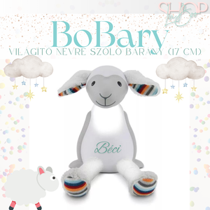 BoBary - Világító névre szóló bárány (17 cm), Otthon & Életmód, Babaszoba, gyerekszoba, Babaszoba dekoráció, Mindenmás, MESKA