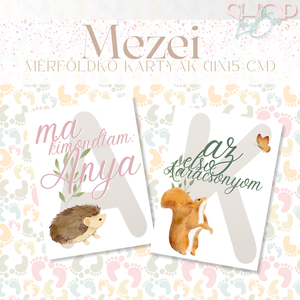 Mérföldkő kártyák - Mezei (11x15 cm) - ruha & divat - babaruha & gyerekruha - babafotózási ruha és kellék - Meska.hu