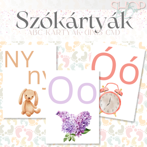Szókártyák - Abc kártyák (11x15 cm) - ruha & divat - babaruha & gyerekruha - babafotózási ruha és kellék - Meska.hu