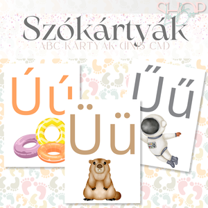 Szókártyák - Abc kártyák (11x15 cm) - ruha & divat - babaruha & gyerekruha - babafotózási ruha és kellék - Meska.hu