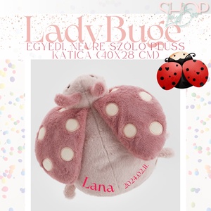 LadyBuge - Névre szóló plüss katica (40x28 cm), Játék & Sport, Babalátogató ajándékcsomag, Mindenmás, MESKA