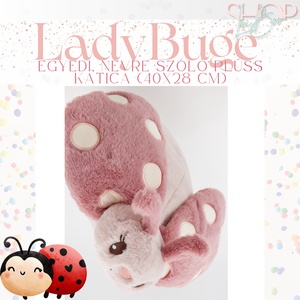 LadyBuge - Névre szóló plüss katica (40x28 cm) - játék & sport - babalátogató ajándékcsomag - Meska.hu