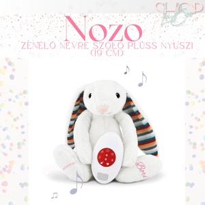 Nozo - Zenélő névre szóló plüss nyuszi (24 cm) - otthon & életmód - babaszoba, gyerekszoba - babaszoba dekoráció - Meska.hu