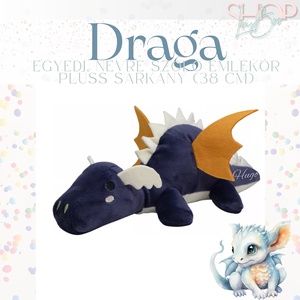 Draga - Óriás névre szóló plüss sárkány (38 cm), Játék & Sport, Plüssállat & Játékfigura, Plüss sárkány, Mindenmás, MESKA
