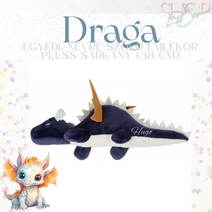 Draga - Óriás névre szóló plüss sárkány (38 cm) - játék & sport - plüssállat & játékfigura - plüss sárkány - Meska.hu