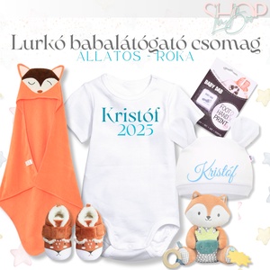 Lurkó babacsomag - Róka - játék & sport - babalátogató ajándékcsomag - Meska.hu