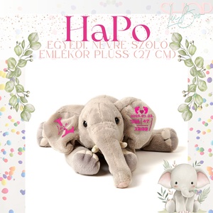 HaPo - Hasaló plüss elefánt emlékőr (27 cm) - játék & sport - plüssállat & játékfigura - elefánt - Meska.hu