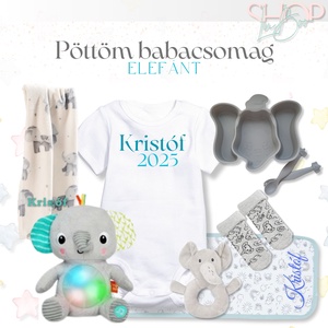 Pöttöm babacsomag - Elefánt, Játék & Sport, Babalátogató ajándékcsomag, Mindenmás, MESKA