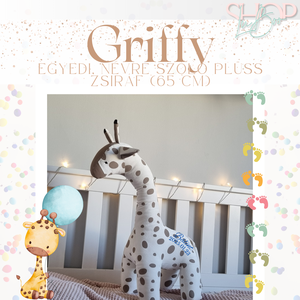 Griffy - Óriás emlékőr plüss zsiráf (65 cm), Játék & Sport, Plüssállat & Játékfigura, Zsiráf, Mindenmás, MESKA