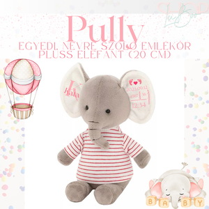 Pully - Emlékőr plüss elefánt pulcsiban (20 cm) - játék & sport - plüssállat & játékfigura - elefánt - Meska.hu