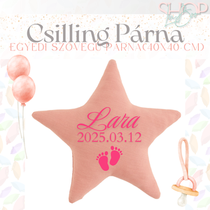Csilling Párna - Emlékőr párna (40x40 cm) - játék & sport - babalátogató ajándékcsomag - Meska.hu