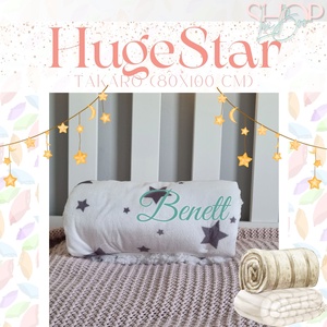 HugeStar - névre szóló takaró (80x100 cm), Otthon & Életmód, Babaszoba, gyerekszoba, Babatakaró, gyerek pléd, Mindenmás, MESKA