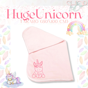 HugeUnicorn - névre szóló takaró (80x100 cm), Otthon & Életmód, Babaszoba, gyerekszoba, Babatakaró, gyerek pléd, Mindenmás, MESKA