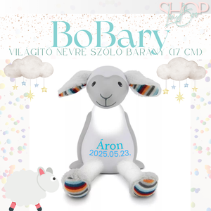 BoBary - Világító névre szóló bárány (17 cm) - otthon & életmód - babaszoba, gyerekszoba - babaszoba dekoráció - Meska.hu