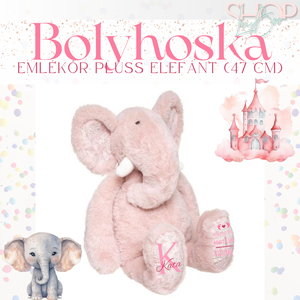 Bolyhoska - Emlékőr plüss elefánt (47 cm), Játék & Sport, Plüssállat & Játékfigura, Elefánt, Mindenmás, MESKA