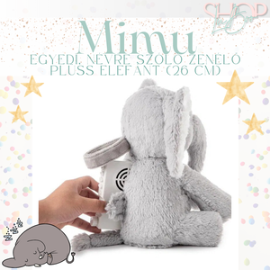 MiMu - Zenélő emlékőr plüss elefánt (20 cm) - játék & sport - plüssállat & játékfigura - elefánt - Meska.hu