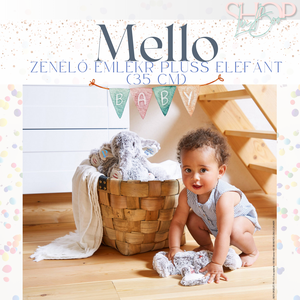 Mello - Zenélő emlékr plüss elefánt (35 cm) - játék & sport - plüssállat & játékfigura - elefánt - Meska.hu