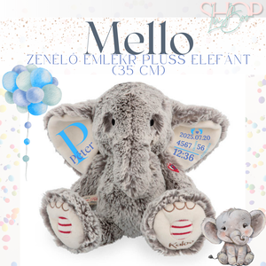 Mello - Zenélő emlékr plüss elefánt (35 cm) - játék & sport - plüssállat & játékfigura - elefánt - Meska.hu