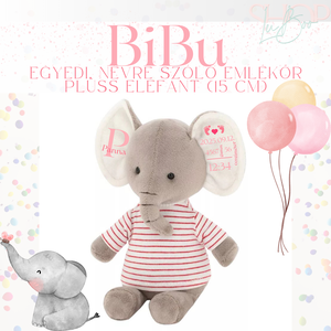 BiBu - Emlékőr plüss elefánt pulcsiban (15 cm), Játék & Sport, Plüssállat & Játékfigura, Elefánt, Mindenmás, MESKA