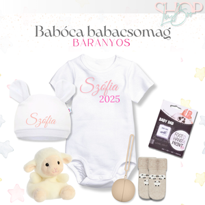 Babóca babacsomag - Bárányos - játék & sport - babalátogató ajándékcsomag - Meska.hu