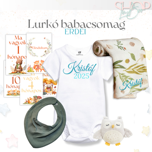 Lurkó babacsomag - Erdei - játék & sport - babalátogató ajándékcsomag - Meska.hu