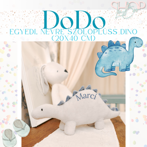 DoDo - Emlékőr plüss dino (20x40 cm) - otthon & életmód - babaszoba, gyerekszoba - gyerek díszpárna - Meska.hu