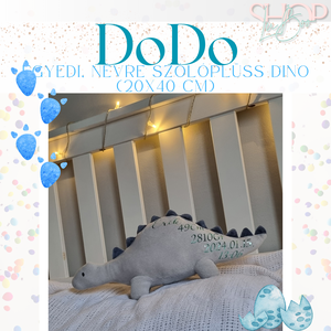 DoDo - Emlékőr plüss dino (20x40 cm) - otthon & életmód - babaszoba, gyerekszoba - gyerek díszpárna - Meska.hu