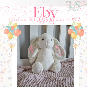 Eby - Egyedi, emlékőr plüss nyuszi (32 cm) - játék & sport - plüssállat & játékfigura - nyuszi - Meska.hu