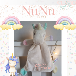 NuNu névre szóló unikornis nyúnyó (26 cm), Otthon & Életmód, Babaszoba, gyerekszoba, Babatakaró, gyerek pléd, Mindenmás, MESKA