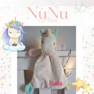 NuNu névre szóló unikornis nyúnyó (26 cm) - otthon & életmód - babaszoba, gyerekszoba - babatakaró, gyerek pléd - Meska.hu