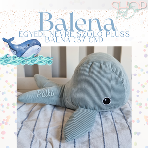 Balena - Plüss névre szóló bálna (37 cm) - Meska.hu