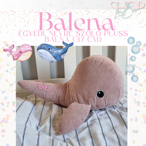 Balena - Plüss névre szóló bálna (37 cm) - játék & sport - plüssállat & játékfigura - más figura - Meska.hu