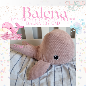 Balena - Plüss névre szóló bálna (37 cm) - játék & sport - plüssállat & játékfigura - más figura - Meska.hu