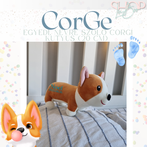 CorGe - Egyedi, névre szóló corgi kutyus (20 cm) - táska & tok - kulcstartó & táskadísz - kulcstartó - Meska.hu