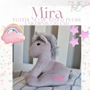 Mira- Egyedi, névre szóló plüss unikornis (20 cm), Játék & Sport, Plüssállat & Játékfigura, Unikornis, Mindenmás, MESKA