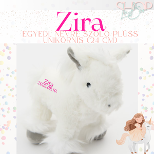 ZiRa - Egyedi, névre szóló plüss paci (24 cm) - játék & sport - plüssállat & játékfigura - unikornis - Meska.hu