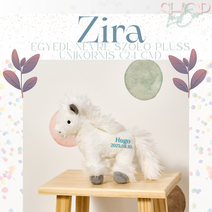 ZiRa - Egyedi, névre szóló plüss paci (24 cm) - játék & sport - plüssállat & játékfigura - unikornis - Meska.hu
