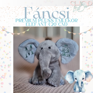 Fáncsi - Prémium plüss emlékőr elefánt (20 cm), Játék & Sport, Plüssállat & Játékfigura, Elefánt, Mindenmás, MESKA