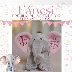 Fáncsi - Prémium plüss emlékőr elefánt (20 cm) - játék & sport - plüssállat & játékfigura - elefánt - Meska.hu