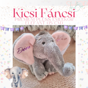 Kicsi Fáncsi - Prémium plüss emlékőr elefánt (15 cm) - játék & sport - plüssállat & játékfigura - elefánt - Meska.hu