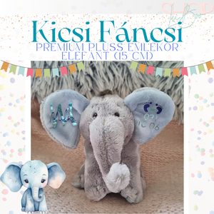 Kicsi Fáncsi - Prémium plüss emlékőr elefánt (15 cm) - játék & sport - plüssállat & játékfigura - elefánt - Meska.hu